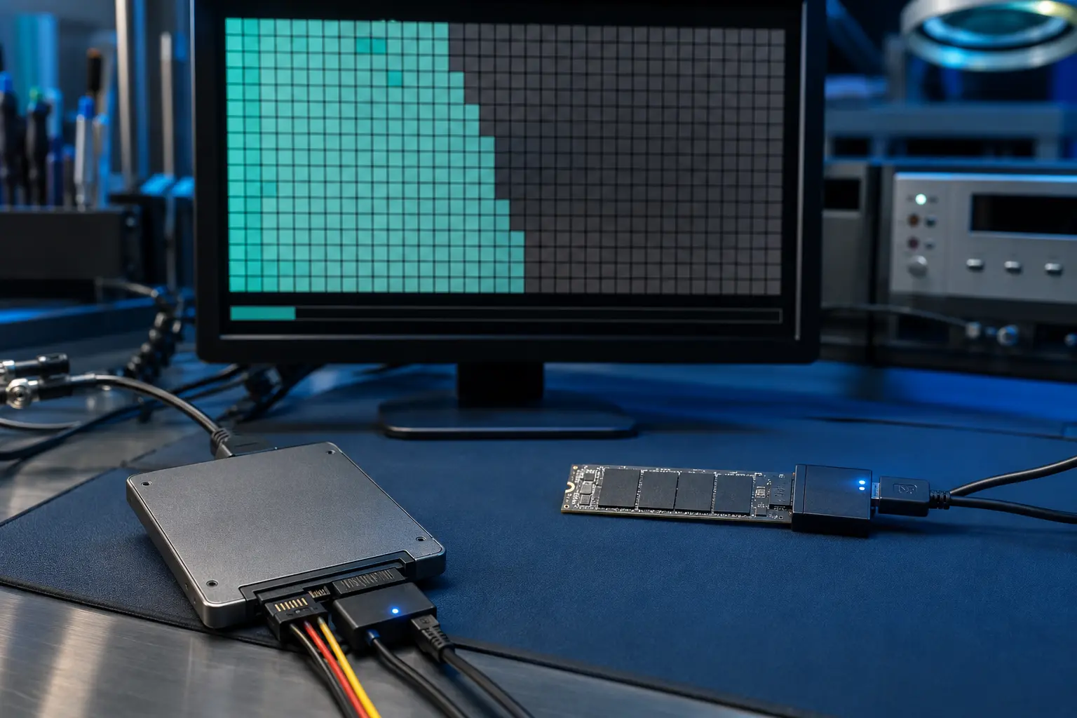 بررسی SSD و بلوک‌های آزادشده پس از فرمت و فرمان TRIM