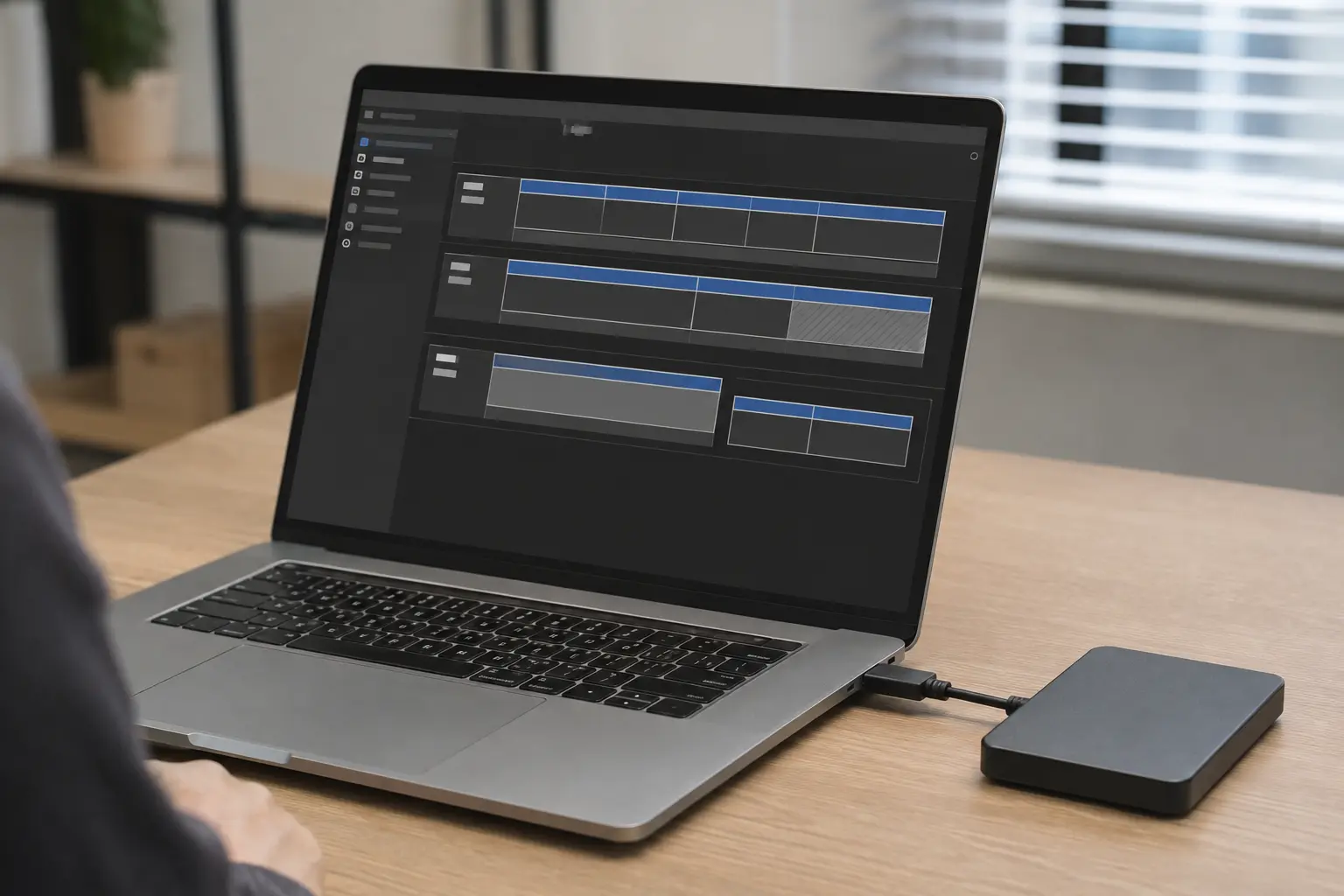 نمای وضعیت دیسکها در ابزار Disk Management ویندوز